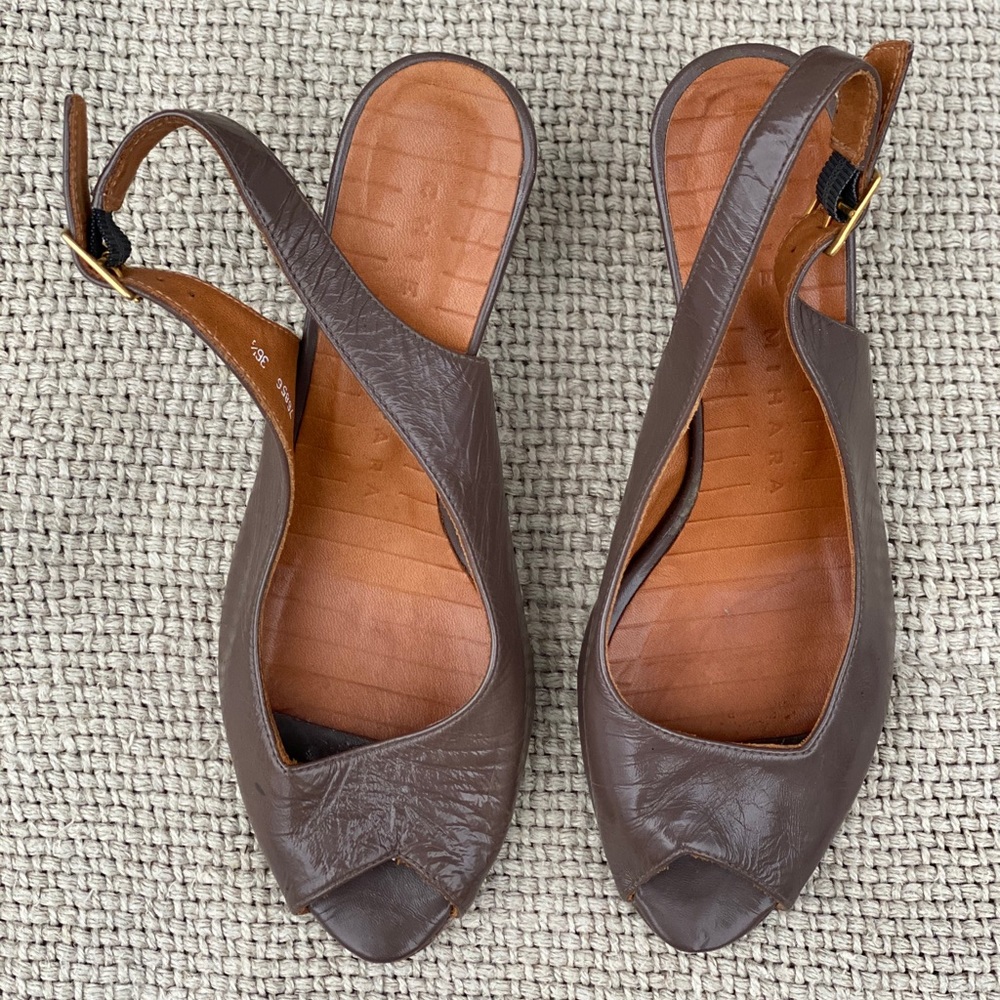 Chie Mihara open toe kitten heel pumps - Picture 6 of 13